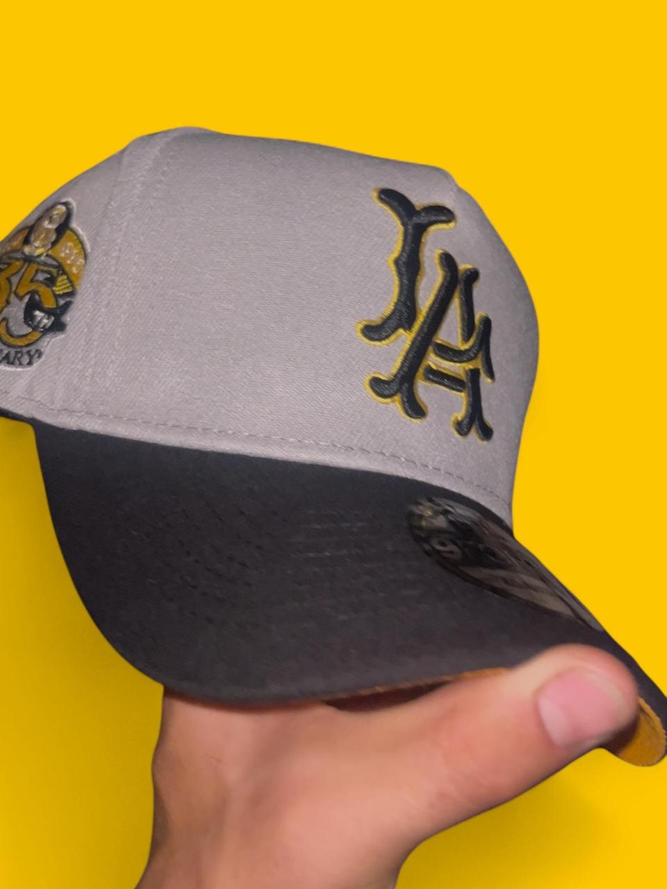 New Era Men's Caps - Grey/Multi – Grey and black … - image 1