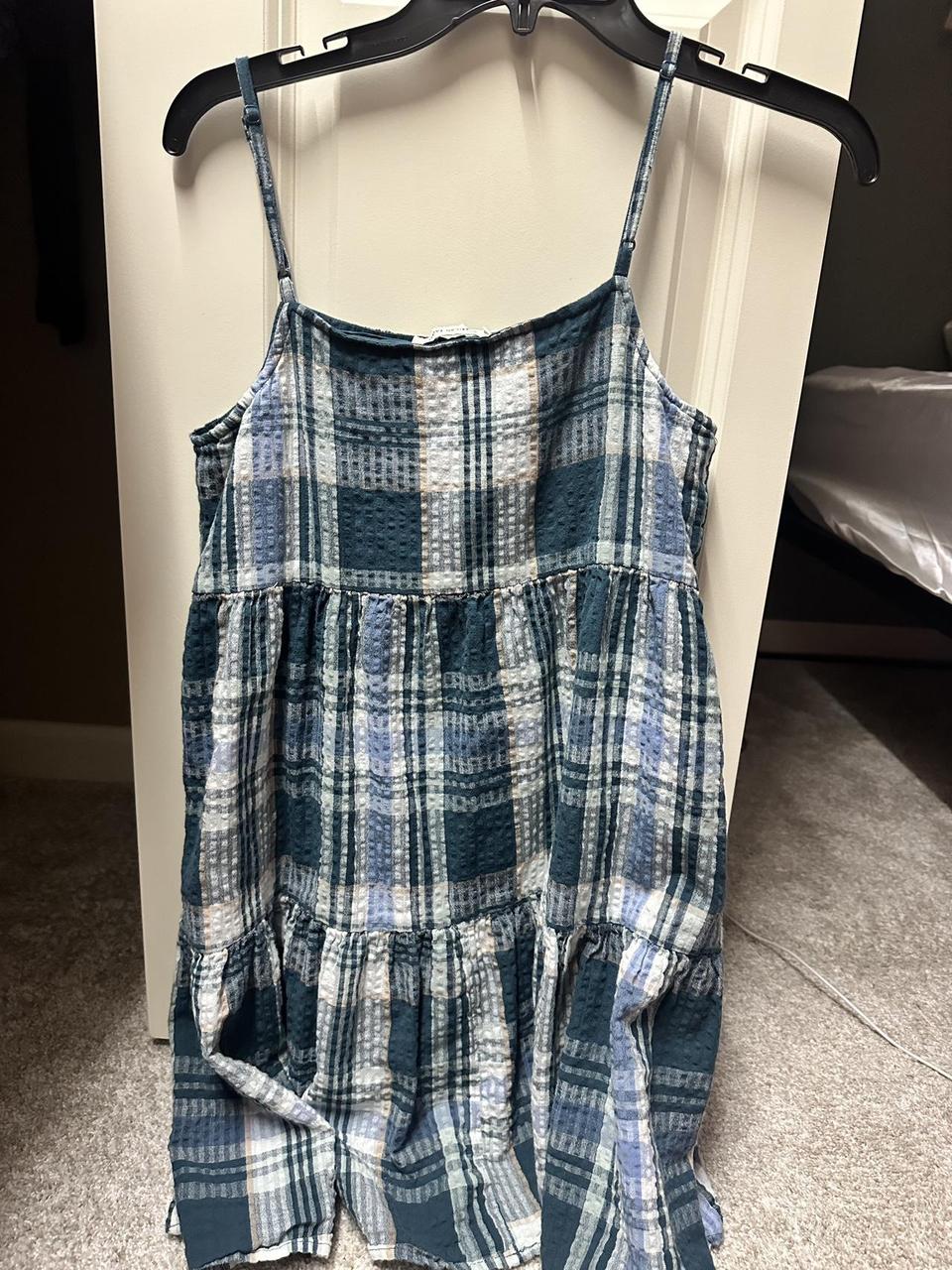 american eagle plaid dress worn a couple of times... - Depop