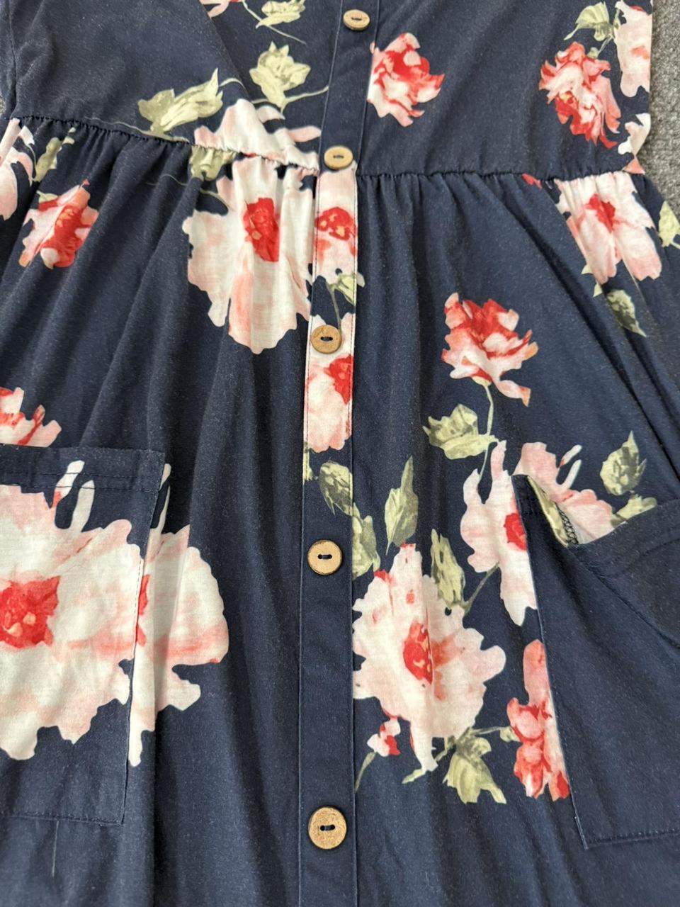 Women's A-line Dress - Navy/Blue - L – OUGES Fair… - image 3