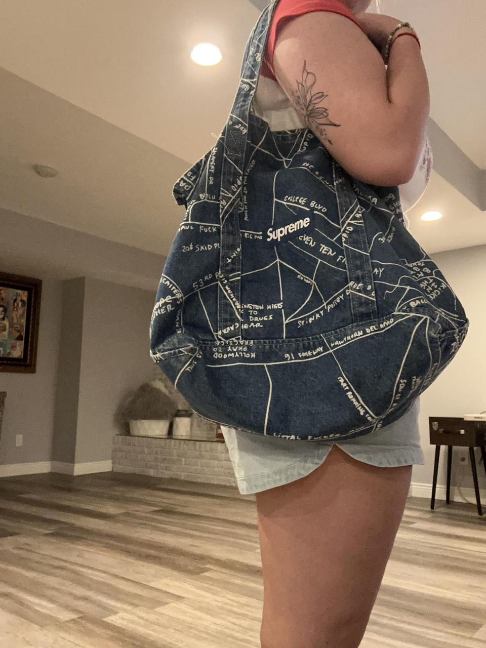 Gonz map denim tote hotsell