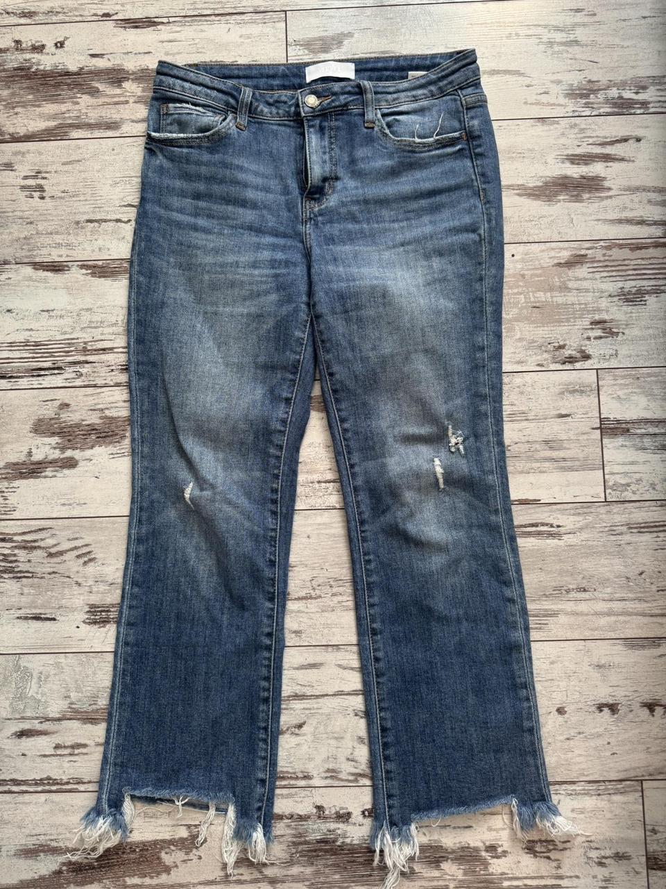 Women's Distressed Jeans - Blue/Navy - 29" – VERVET BLUE DISTRESSED RAW HEM JEANS SZ …