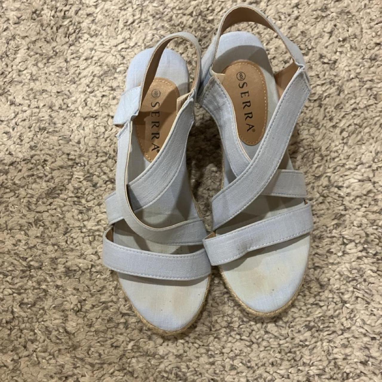 Women's blue and white espadrilles