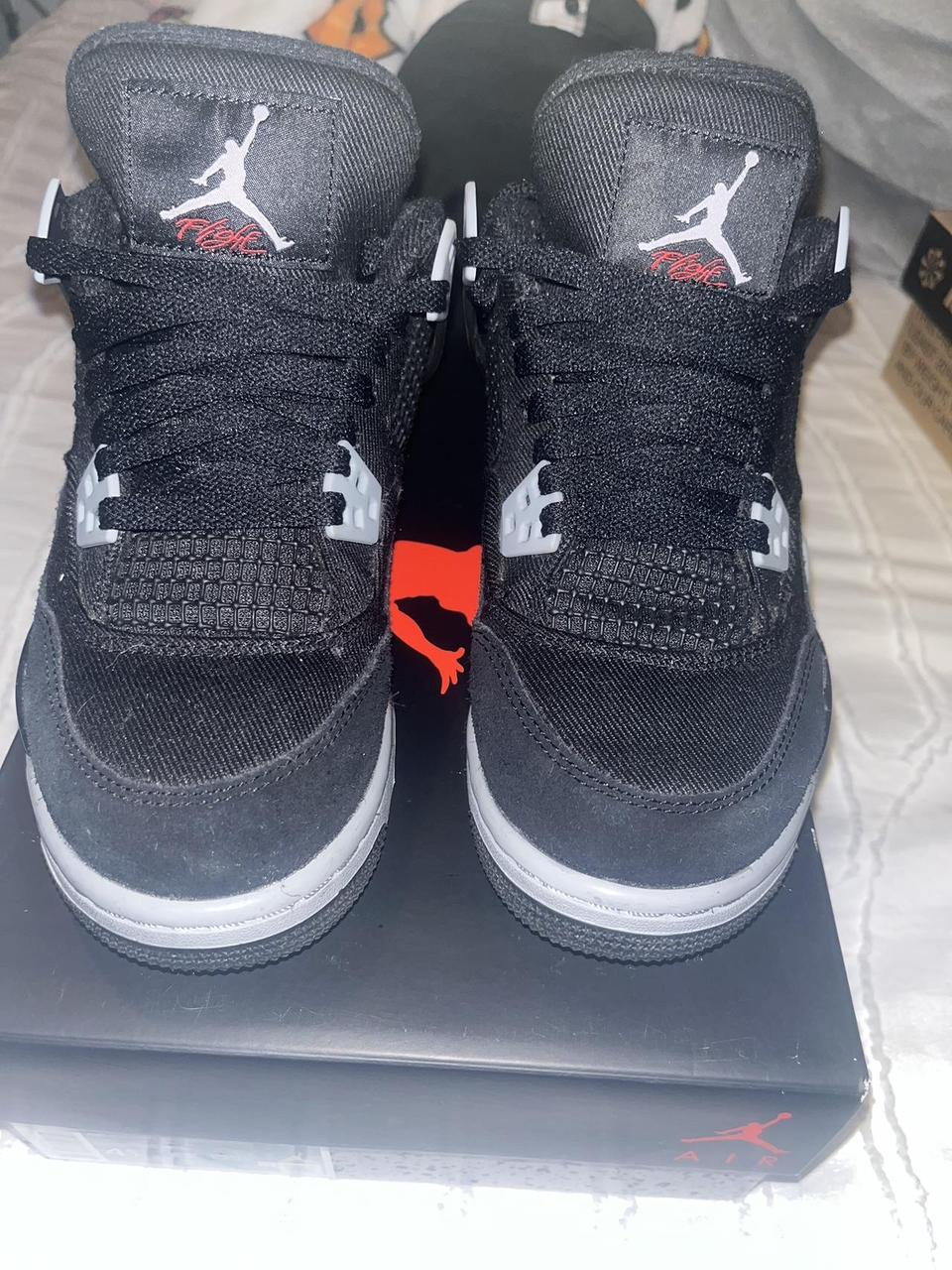 Black Canvas 4s GS Size 4 5 Open To Offers No Depop   P0 IR 