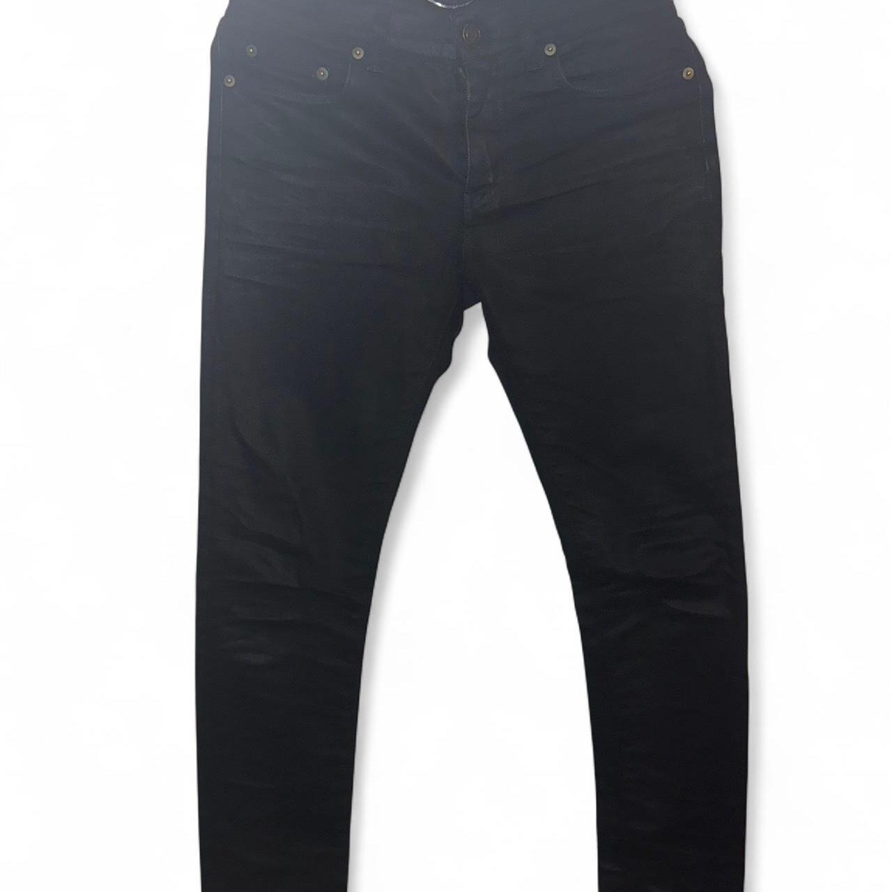 Saint Laurent Paris × Hedi Slimane Washed Knee Ripped Skinny Blue