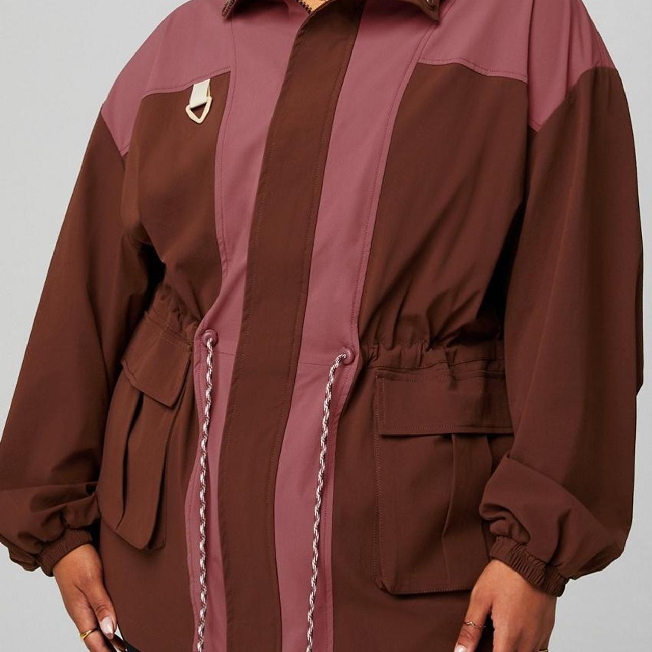 Fabletics Women's Windbreaker Jacket - Burgundy/B… - image 2