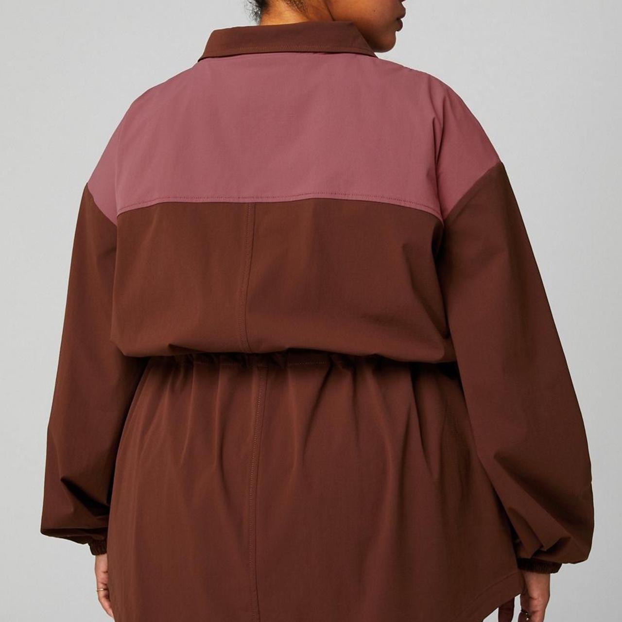 Fabletics Women's Windbreaker Jacket - Burgundy/B… - image 3