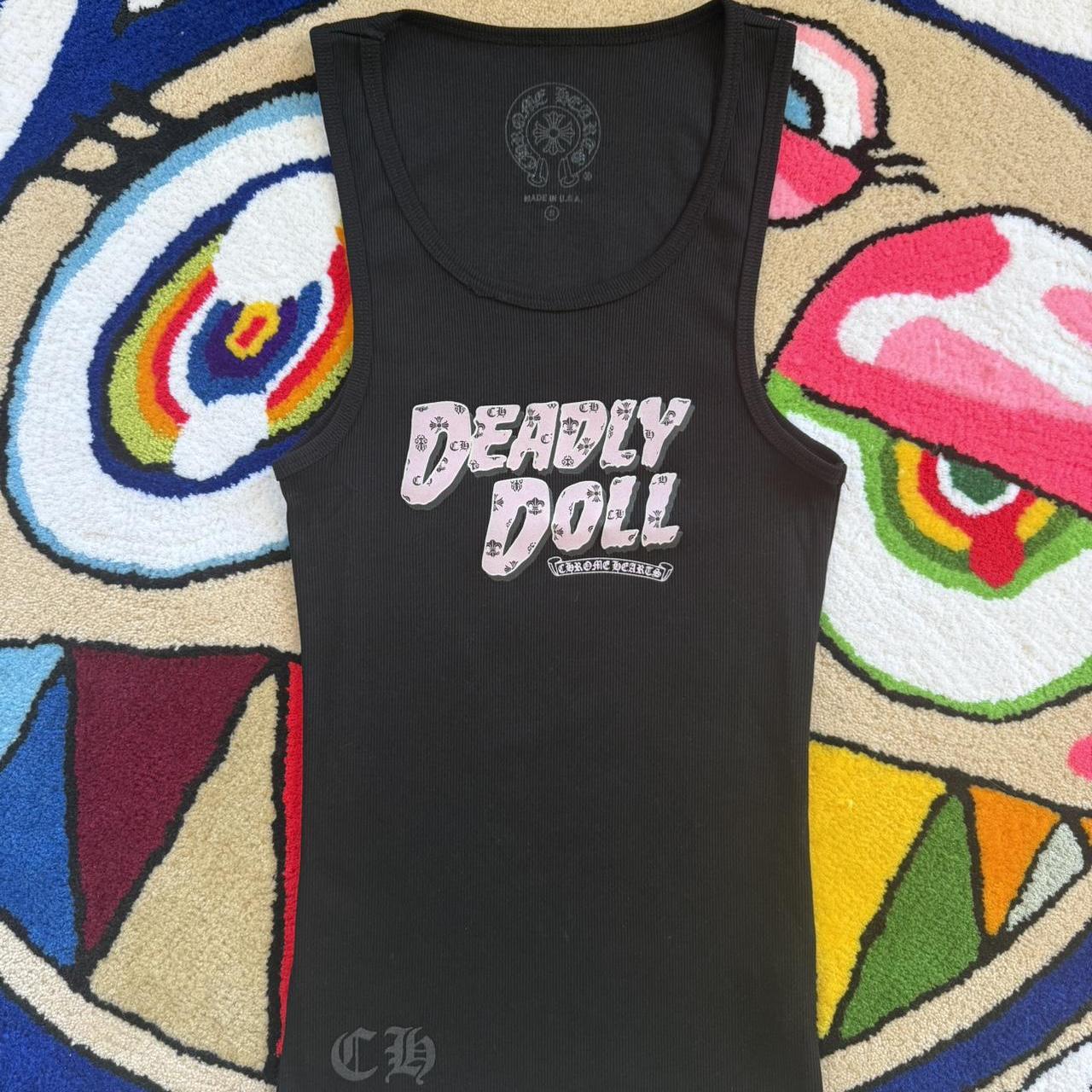 Chrome Hearts Deadly Doll Women's Black Tank | Depop