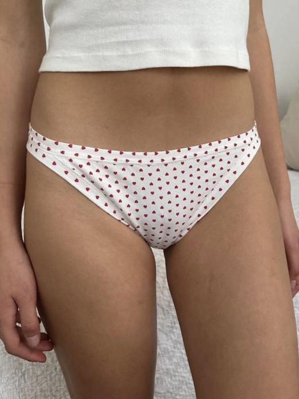 brandy melville Basic heart underwear brand new with... Depop