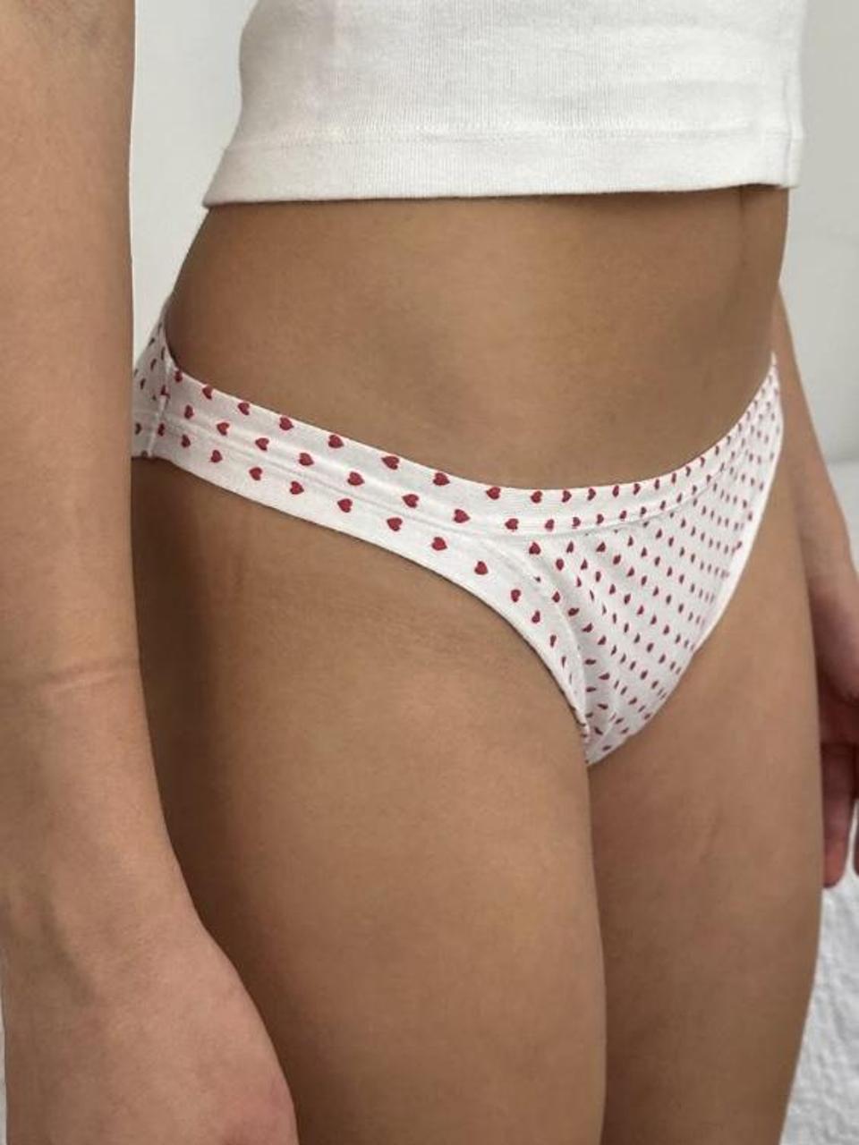 brandy melville Basic heart underwear brand new with... Depop