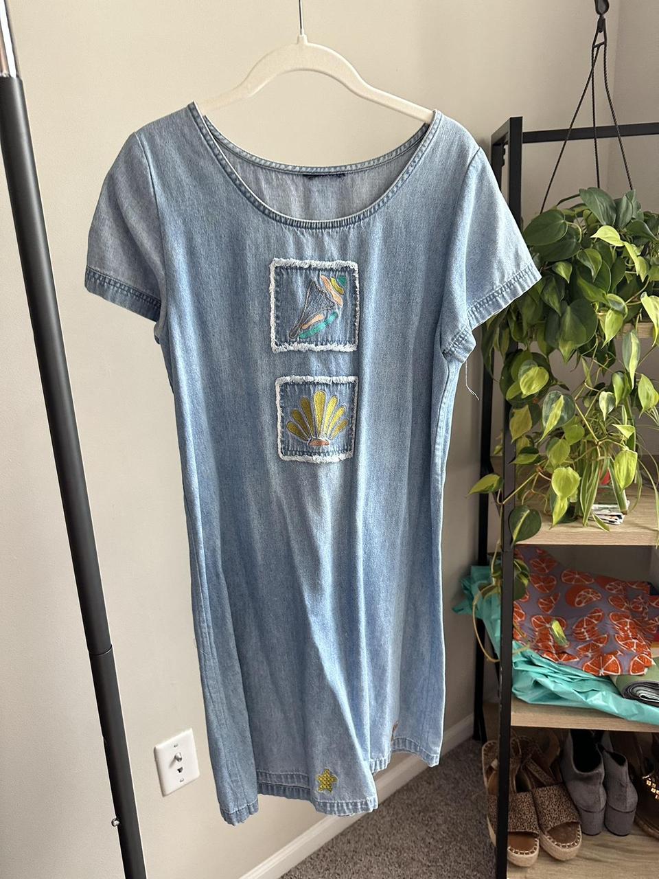 Vintage Women's A-line Dress - Blue – Blue J brand vintage denim dress, beach …