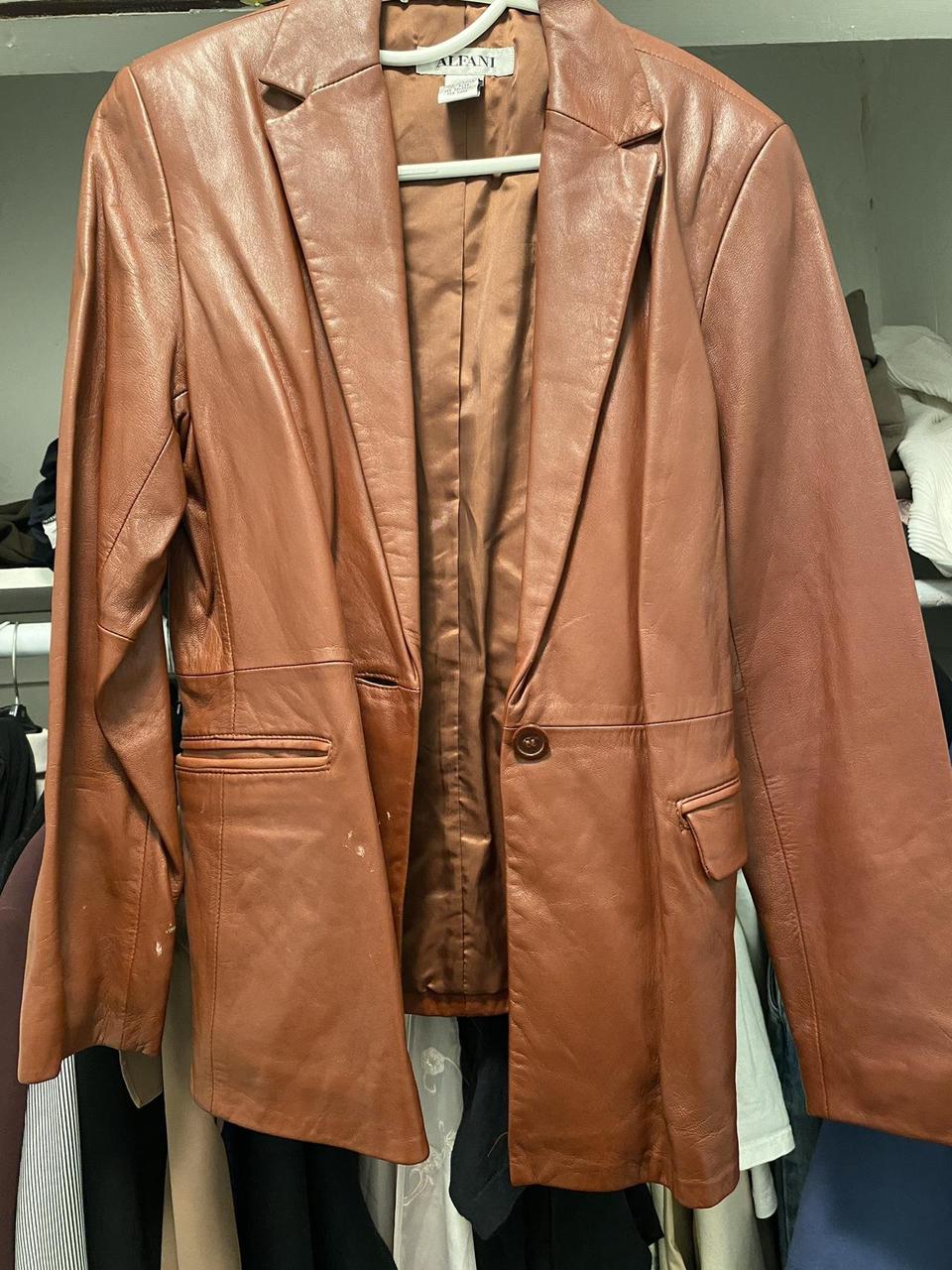 Alfani Plus Size Faux-Leather Peplum Jacket, Created for Macy's