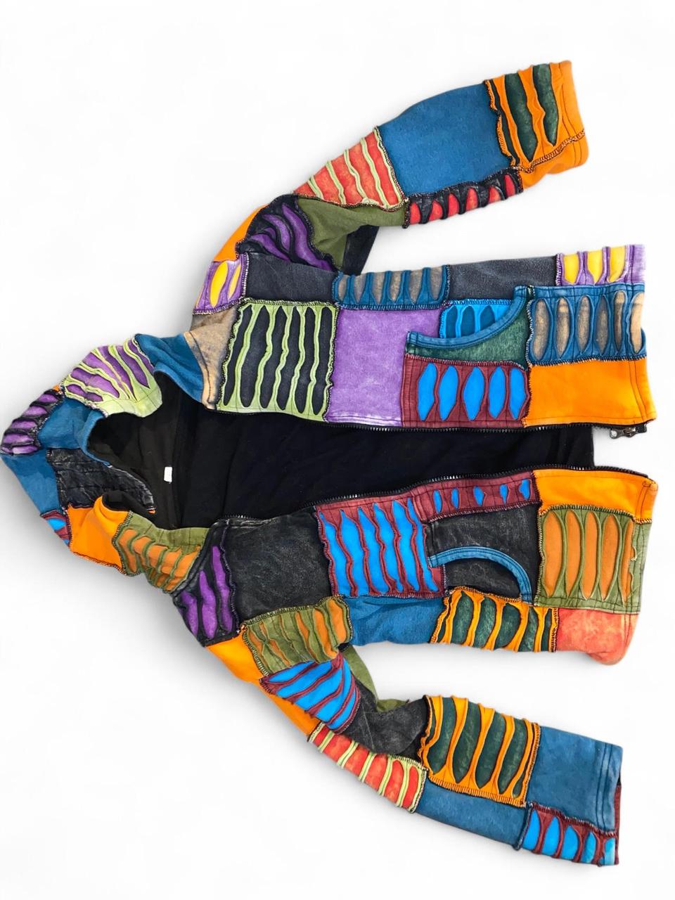 Women's Sweatshirt - Multi - M – Unique patchwork… - image 3