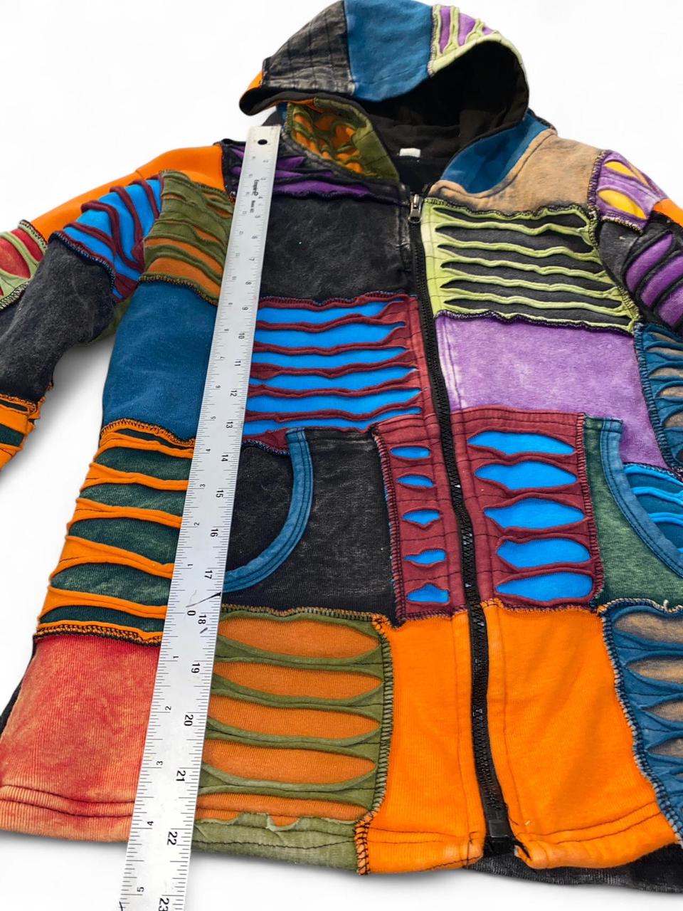 Women's Sweatshirt - Multi - M – Unique patchwork… - image 5