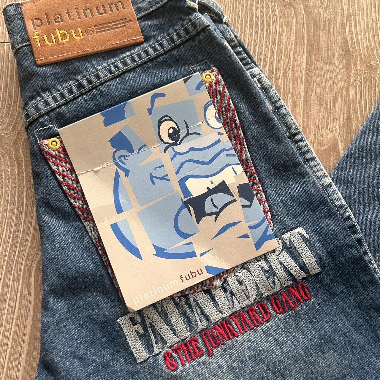 Y2K Platinum FUBU Fat Albert x The Junk Yard Gang | Depop