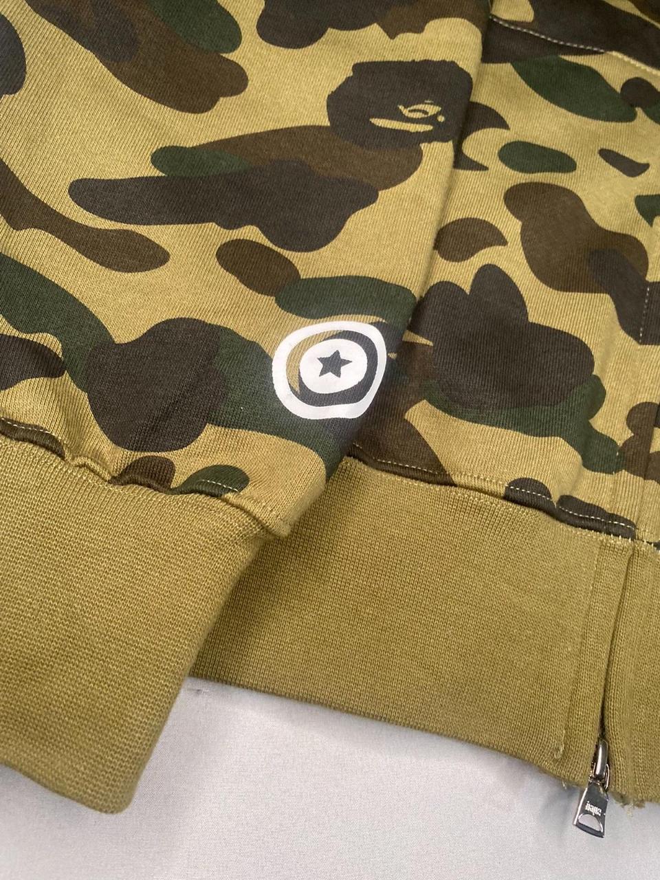 Green Camo Bape Hoodie - Depop