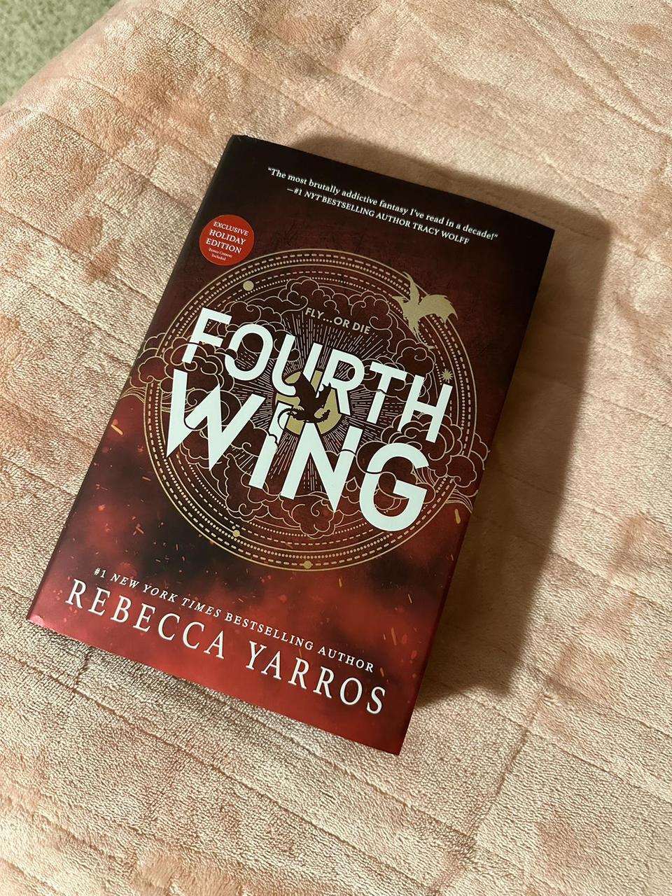 fourth wing holiday edition with sprayed edges Depop