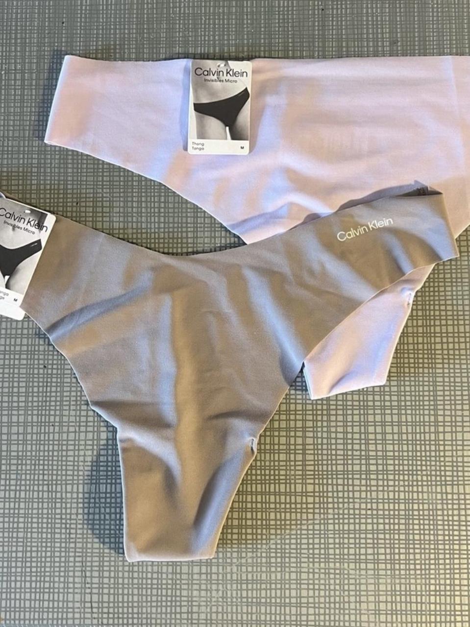 Calvin Klein 2 Medium Invisibles Micro Thongs - Depop