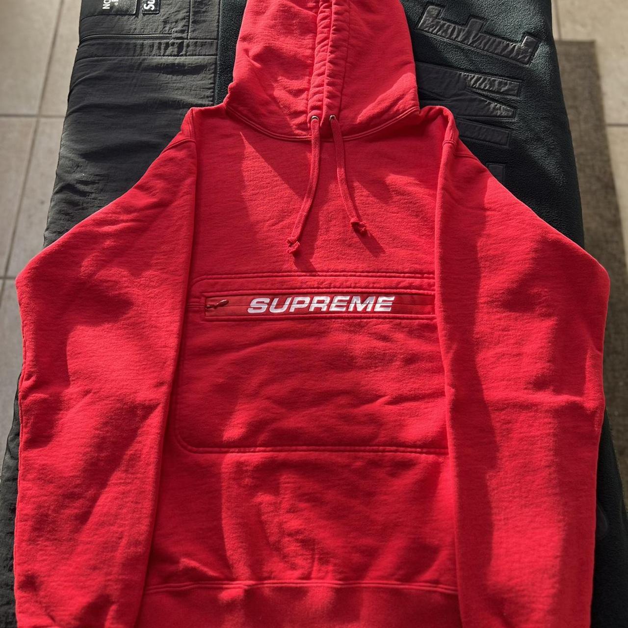 Supreme Zip Pouch Hooded Sweatshirt 🔥 SS19 Red 🔴... - Depop