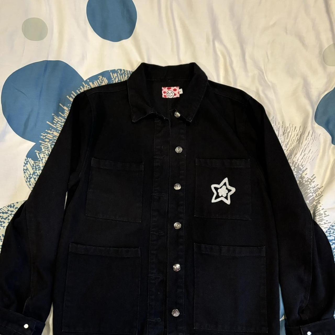 Homies network/star team small black jean jacket... - Depop