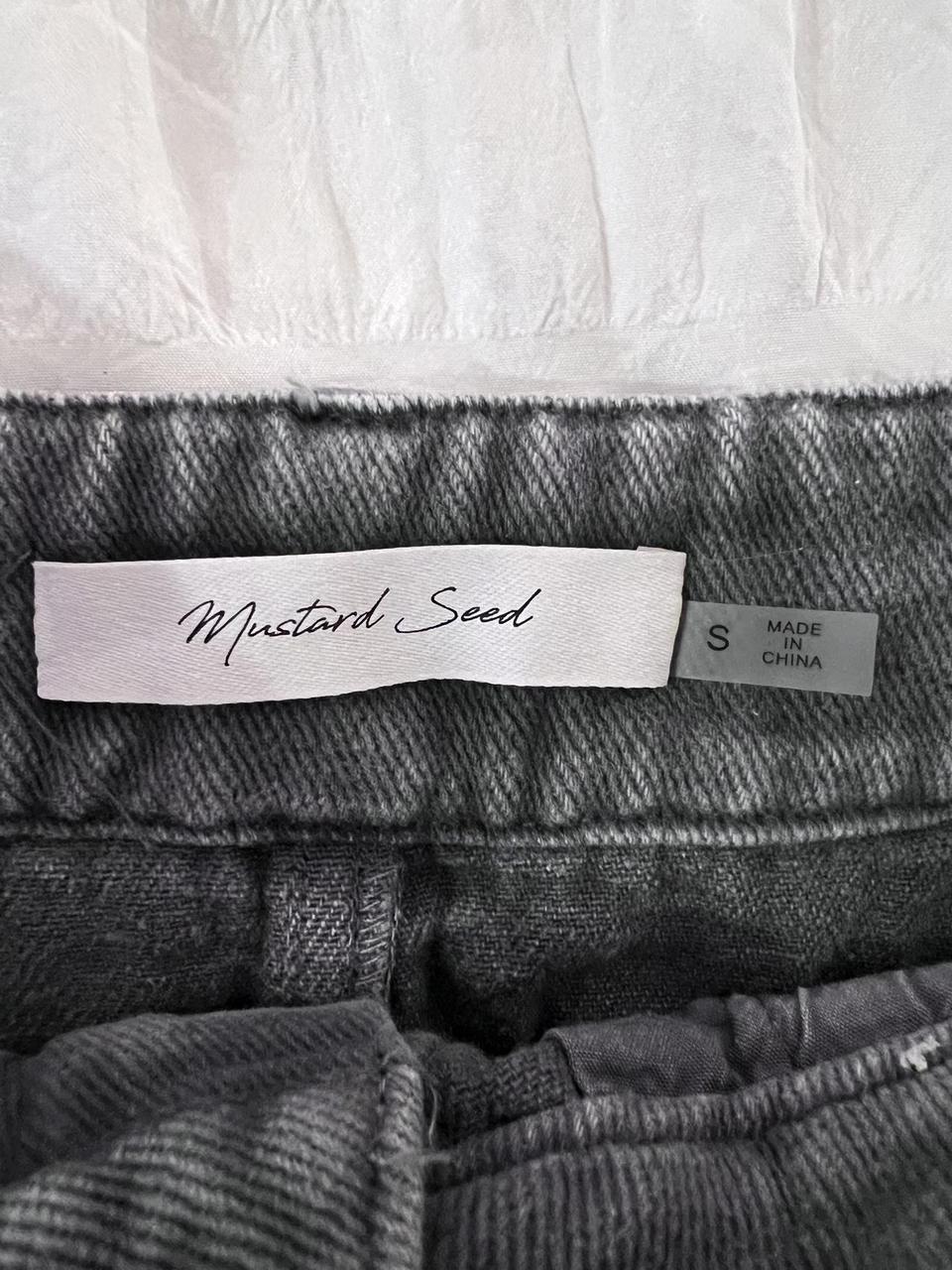 Mustard Seed black wash jean mini skirt. Size small.... - Depop