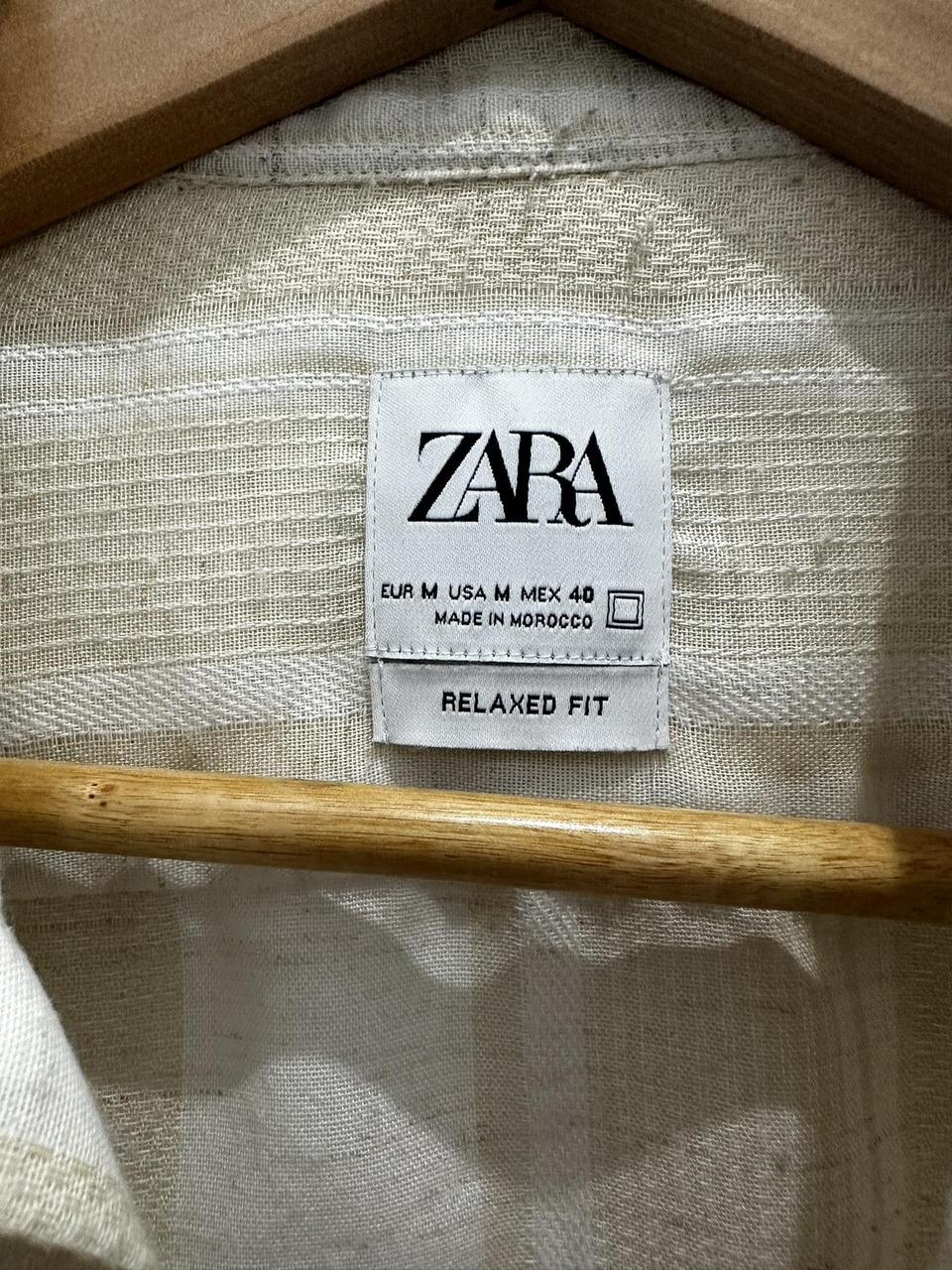 Mens ZARA Short Sleeve Linen Shirt $5 EXPRESS... - Depop