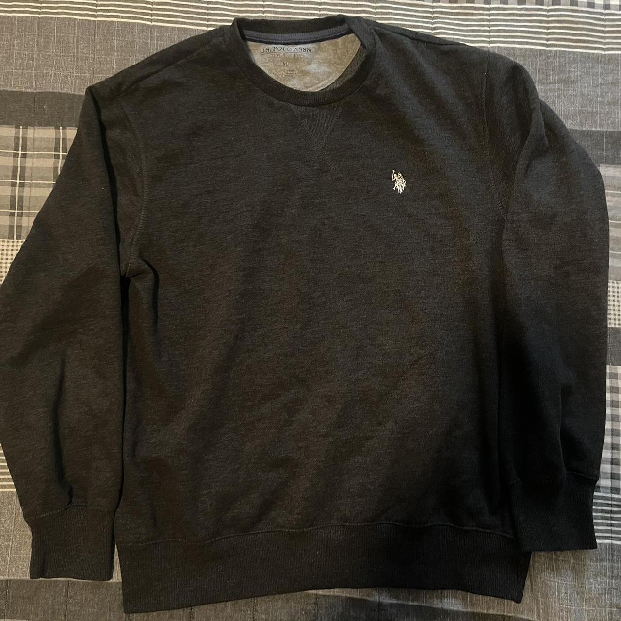 Charcoal Colored Polo Crewneck Size M - Depop