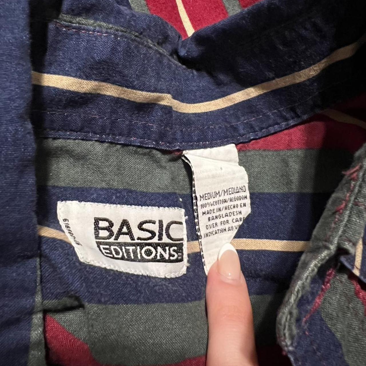 Basic Editions Men's Shirt - Multi/Red - M – Basi… - image 3