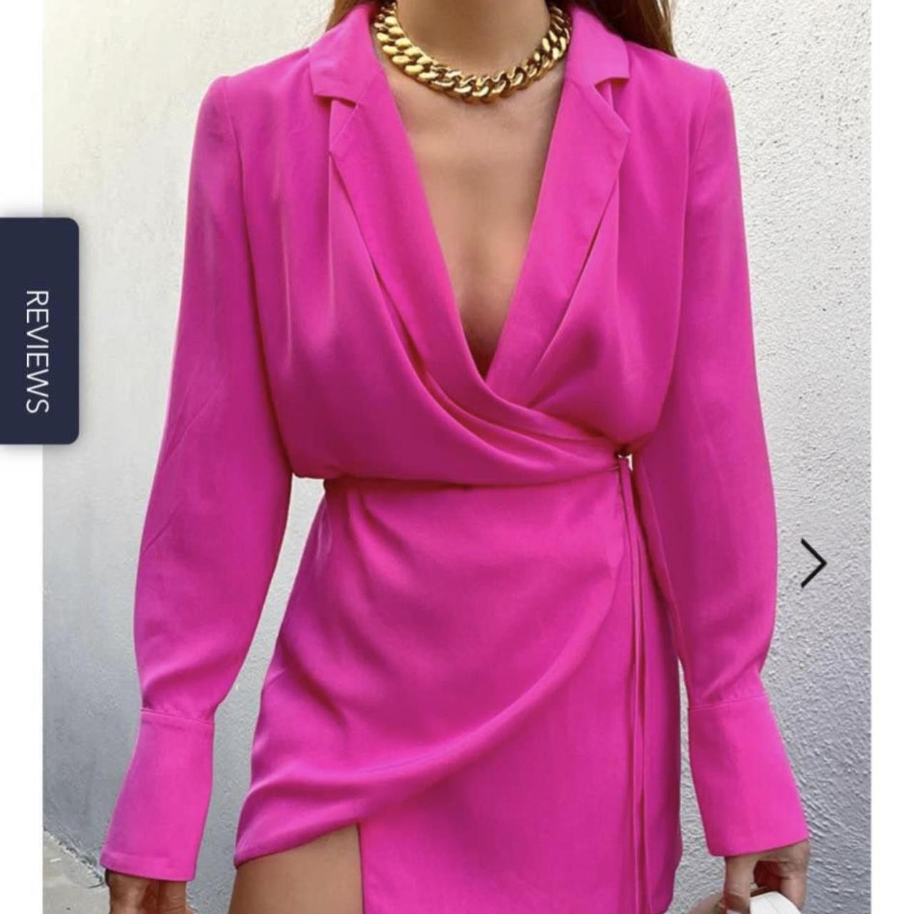 Hot pink mini dress. Brand new with tags. Perfect... - Depop
