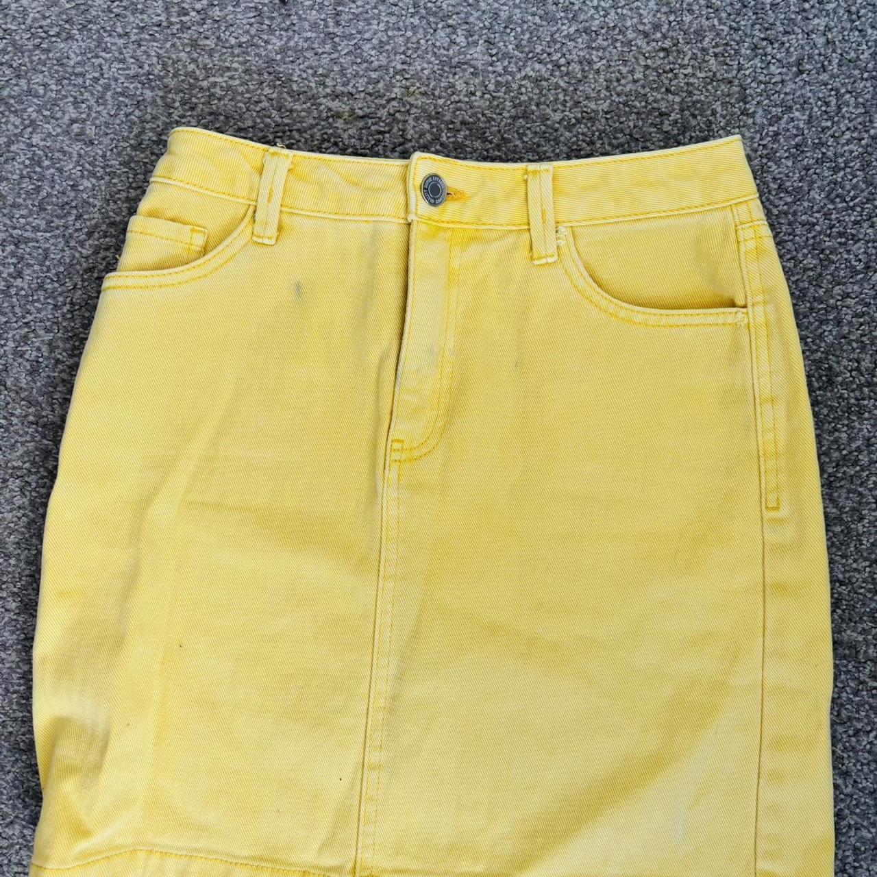 Skirt Size Yellow Denim Skirt Xs Vera Moda Bright Yellow Denim Skirt