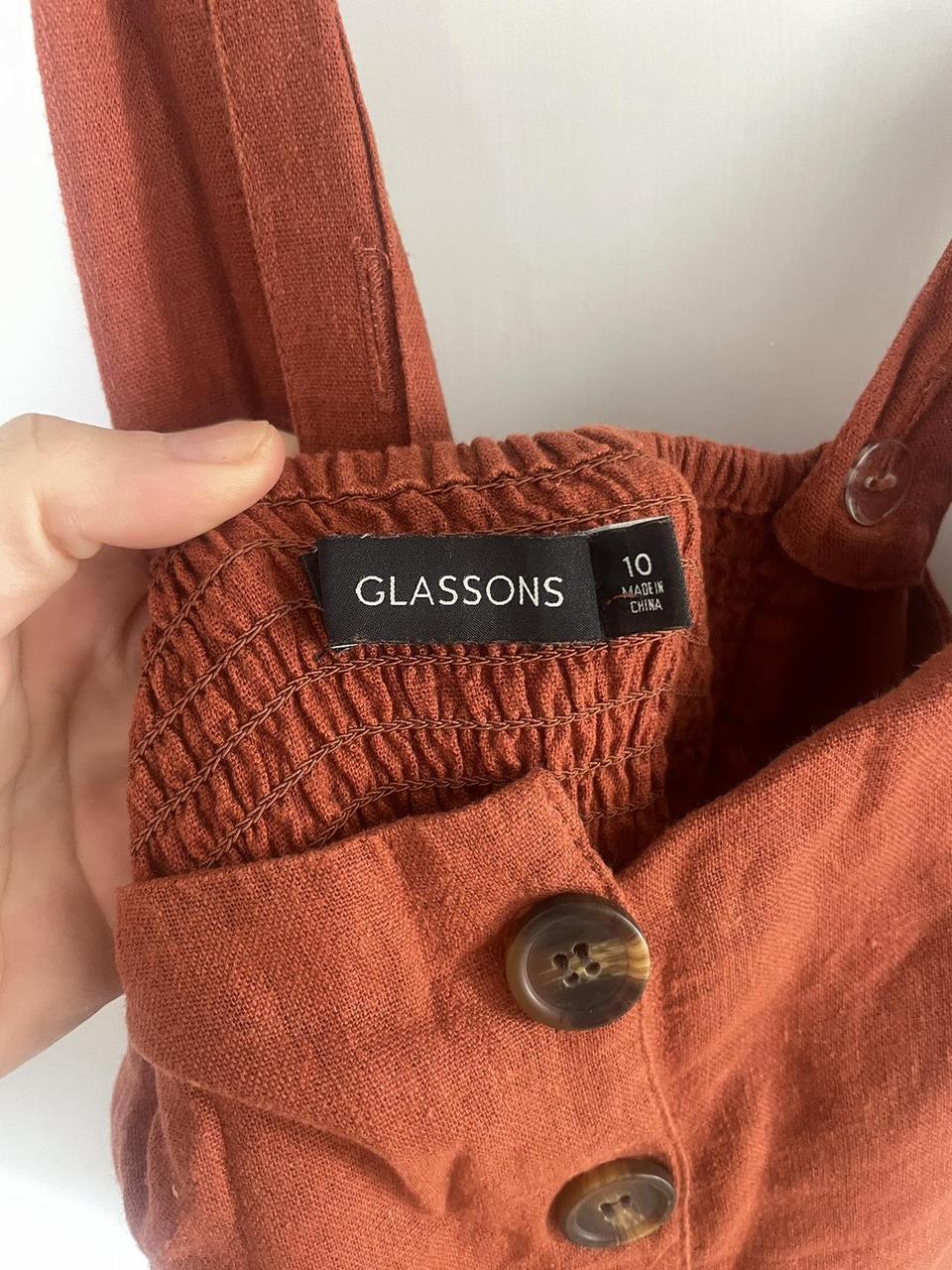 Glassons Linen Overalls Burnt Orange Size Depop 7534