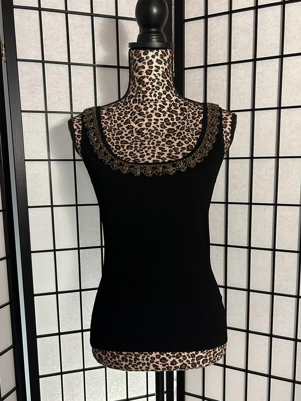 Cache Women's Tank top - Black - S – Cache beaded… - image 2