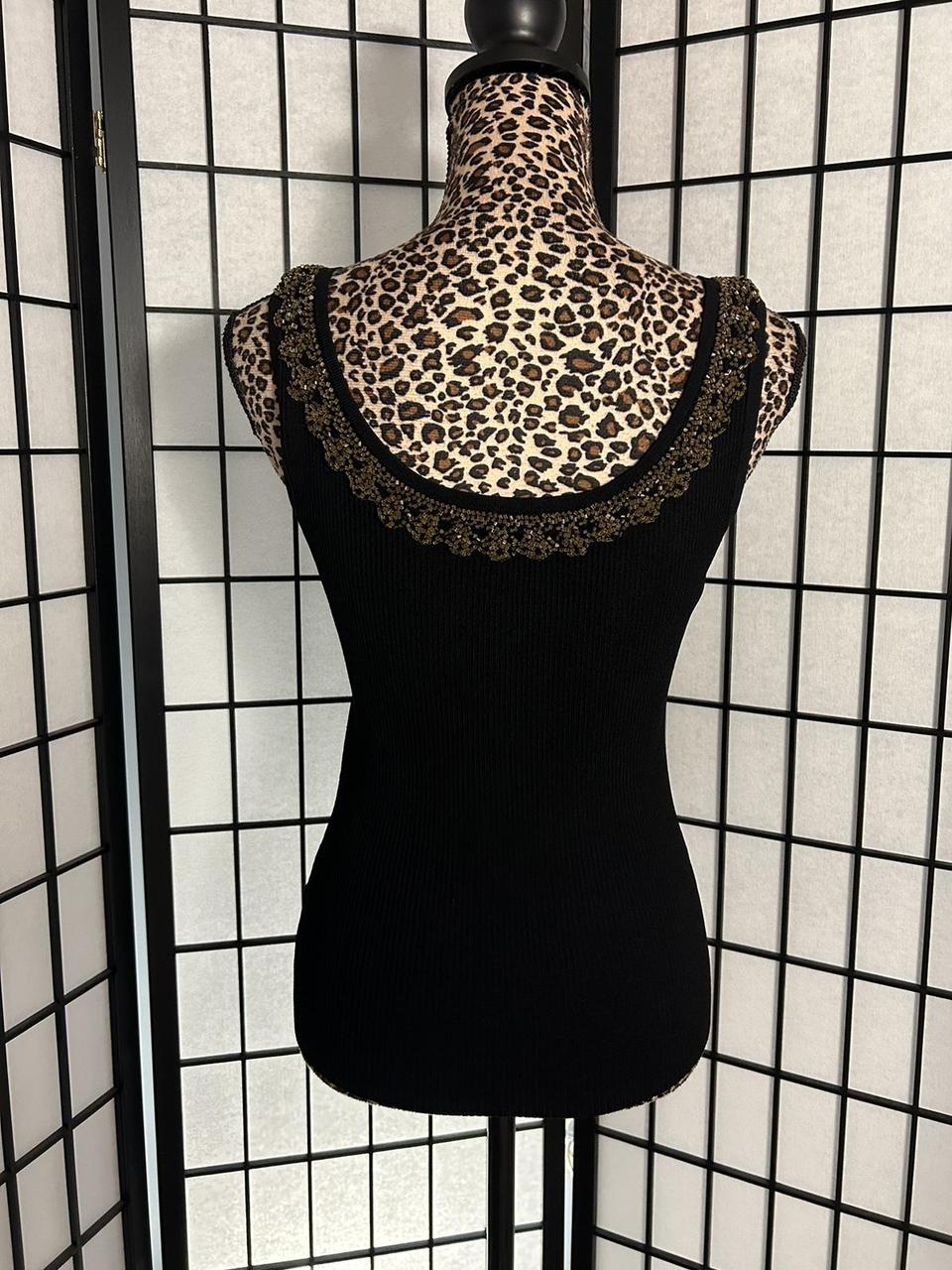 Cache Women's Tank top - Black - S – Cache beaded… - image 5