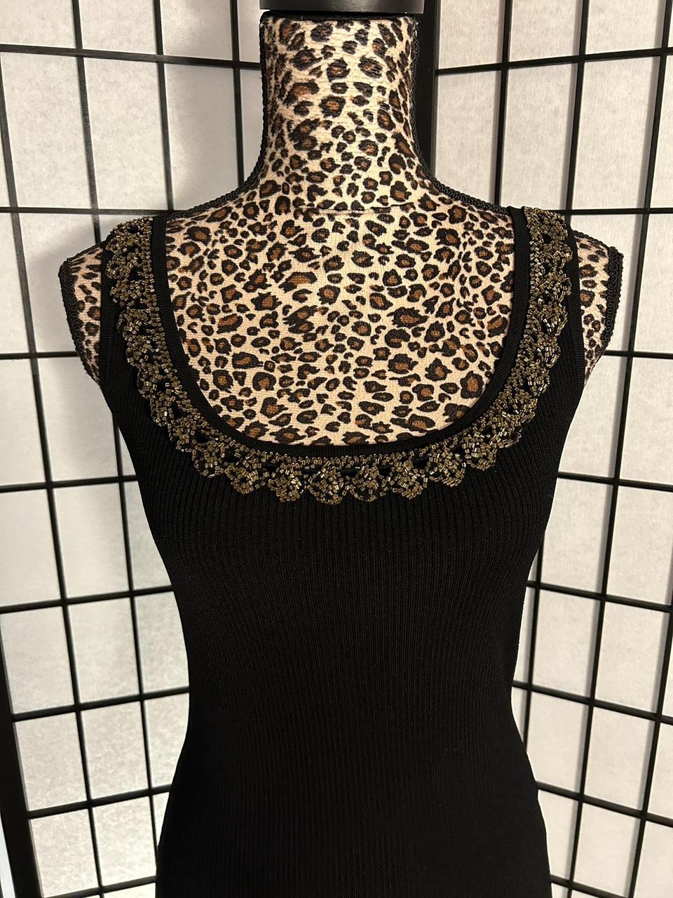 Cache Women's Tank top - Black - S – Cache beaded… - image 3