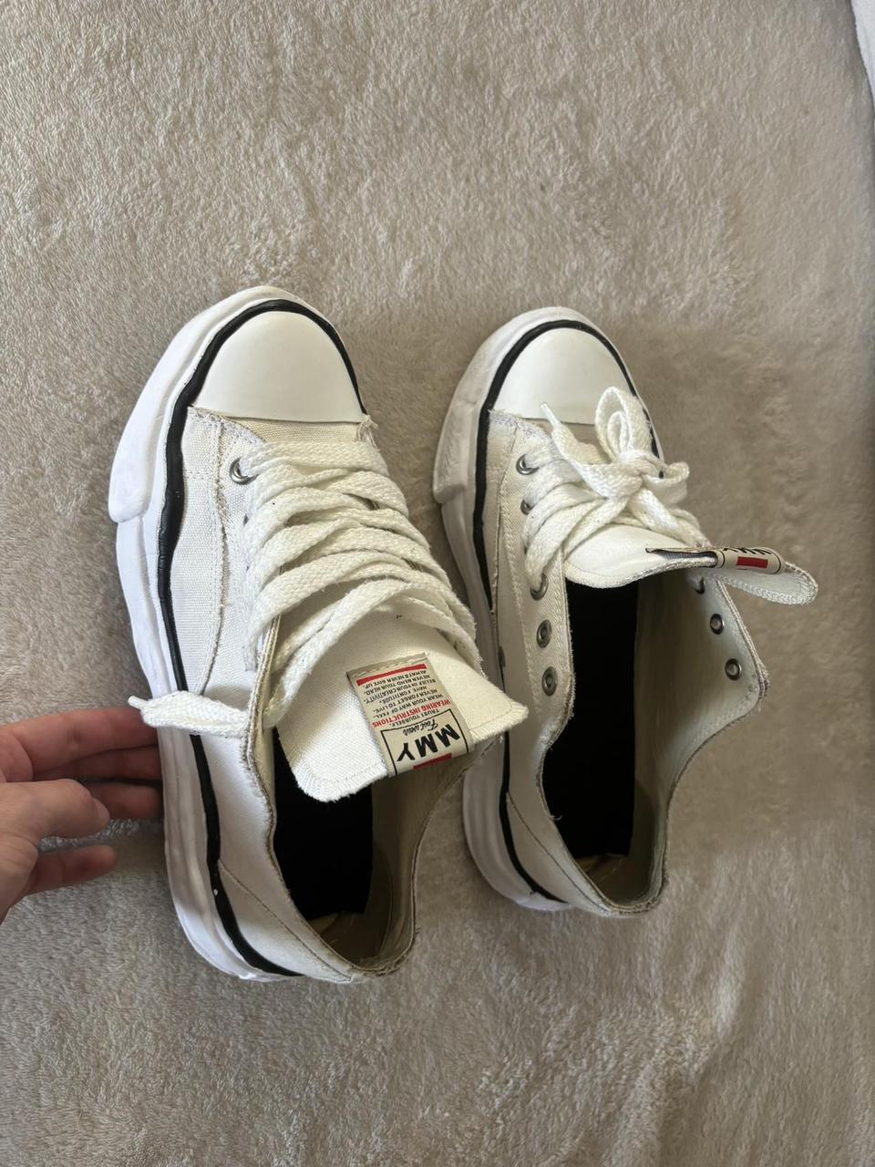 Mens white miharas size 9.5 brand new - Depop