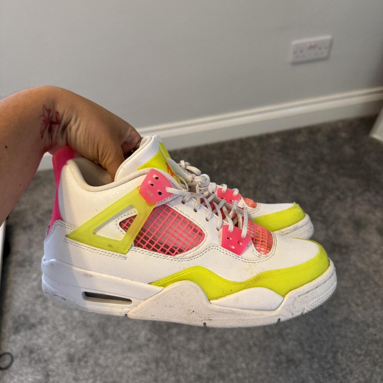 Shoes Jordan 4s Pink And Yellow Nike Jordan Neon Pink Yellow