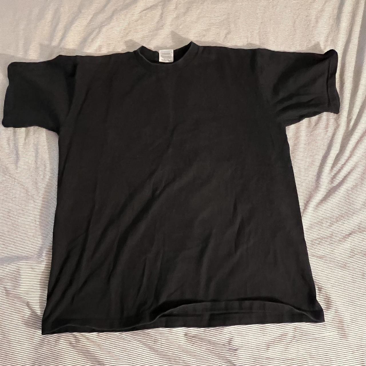 thick plain black t shirts