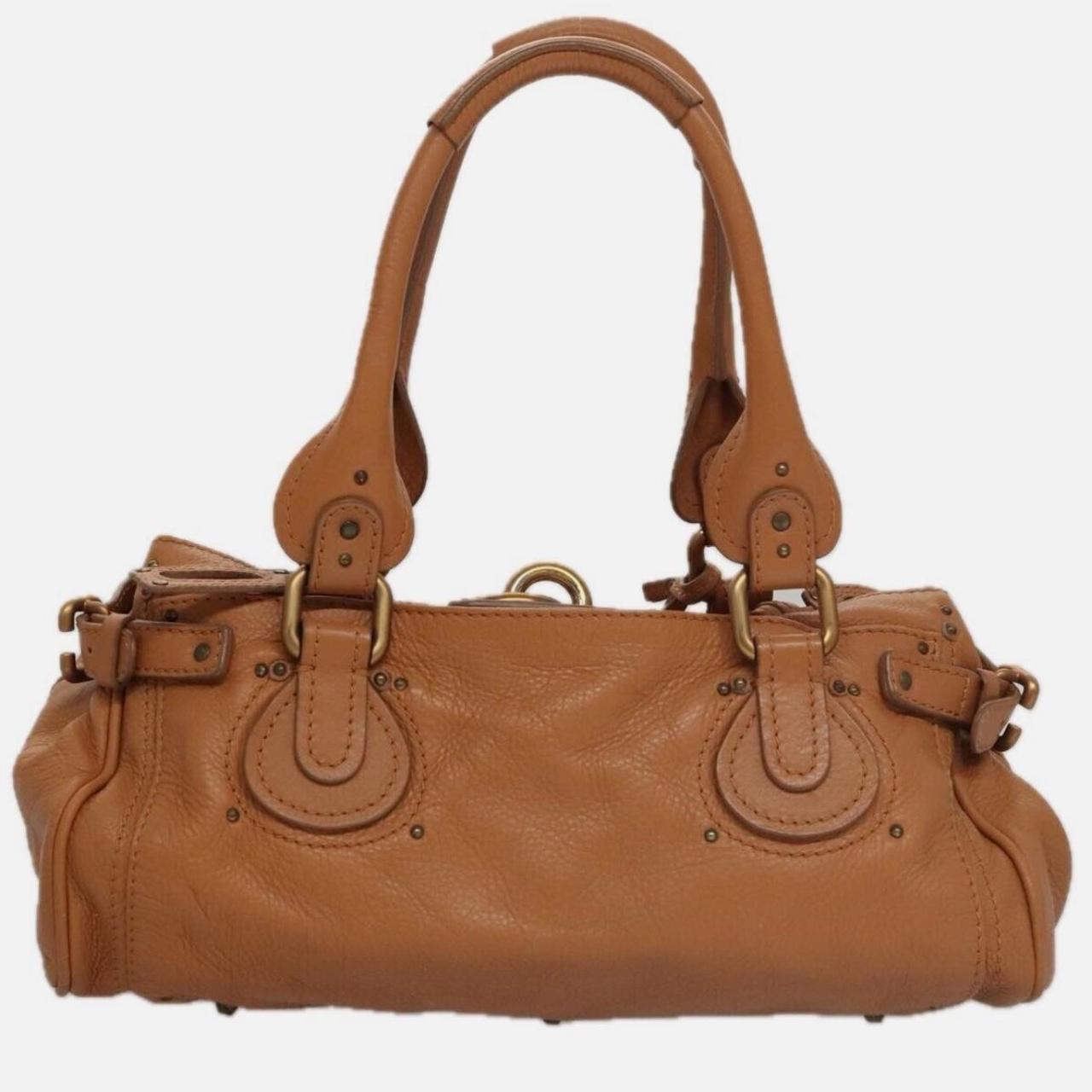 Chloe Paddington Hand Bag Leather Brown Gold Silver | Depop