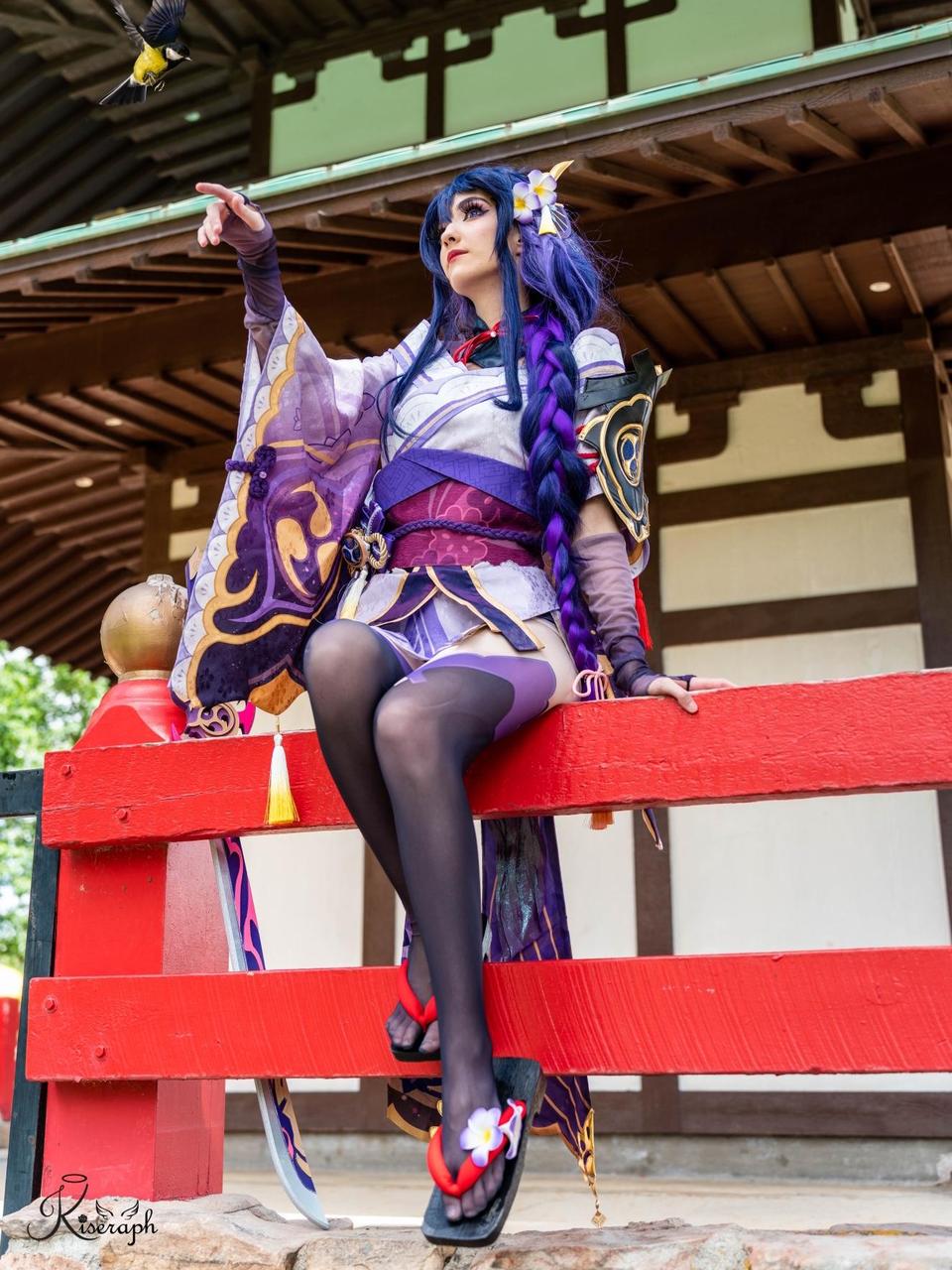 Genshin Impact Raiden Shogun cosplay Uwowo Size... - Depop