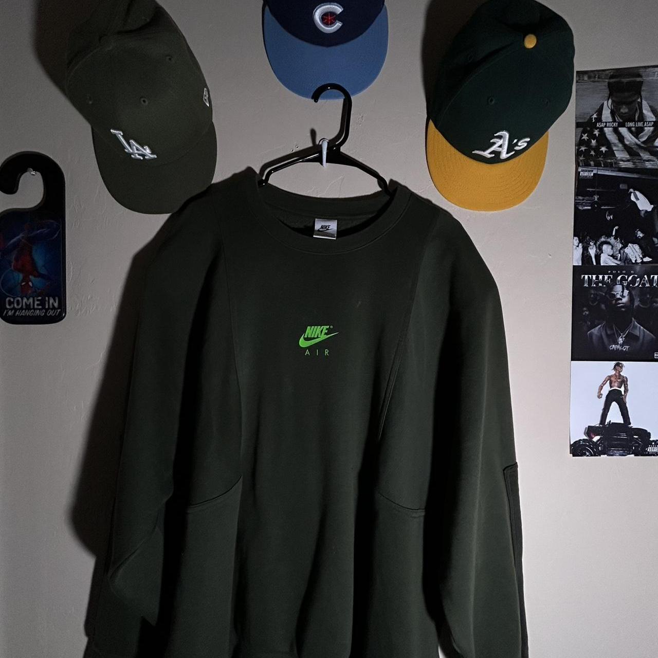 Green nike crewneck sweatshirt with get over your depop