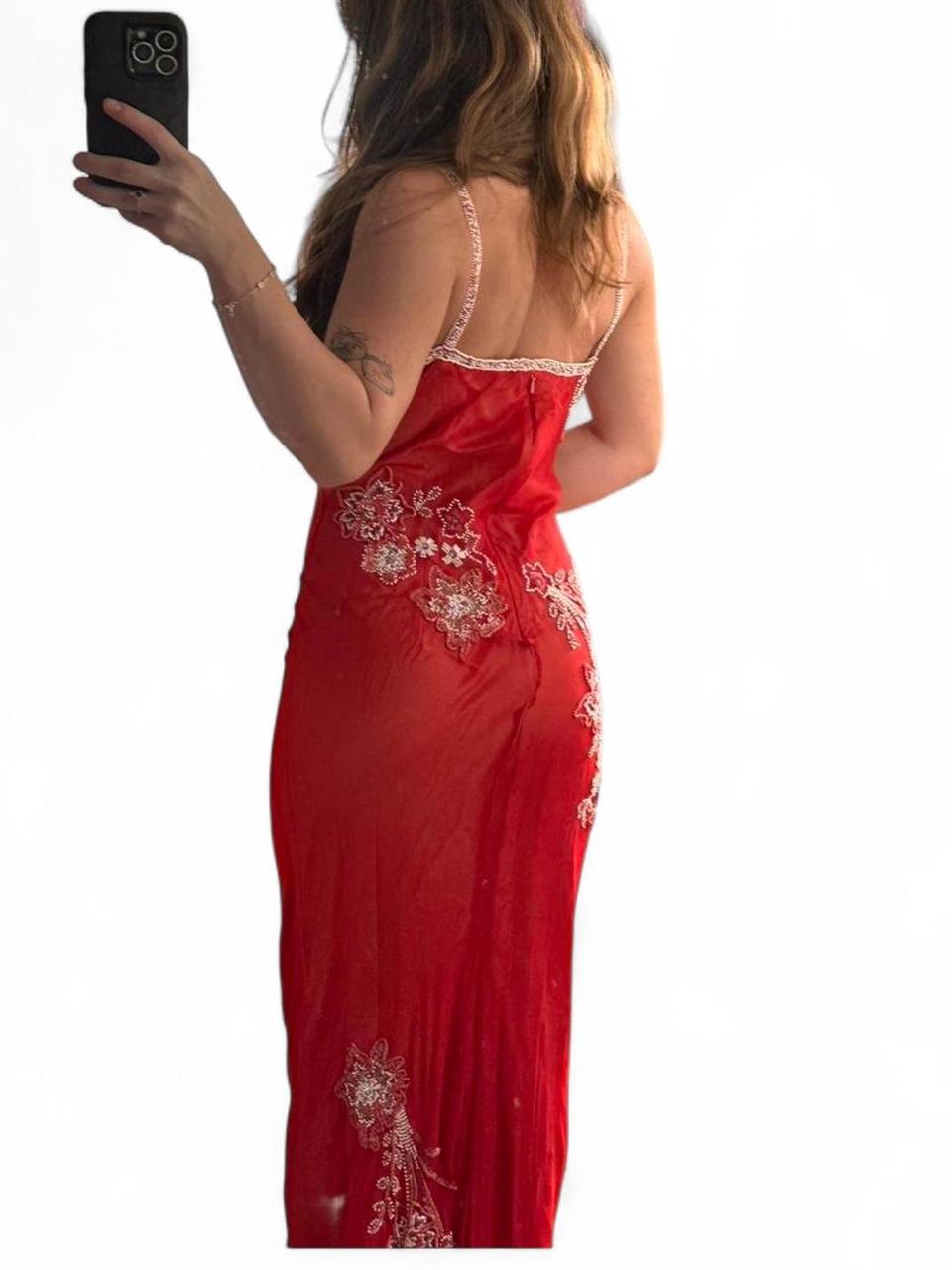 Scala Women's Slip Dress - Red - M – Fiery Orange… - image 2