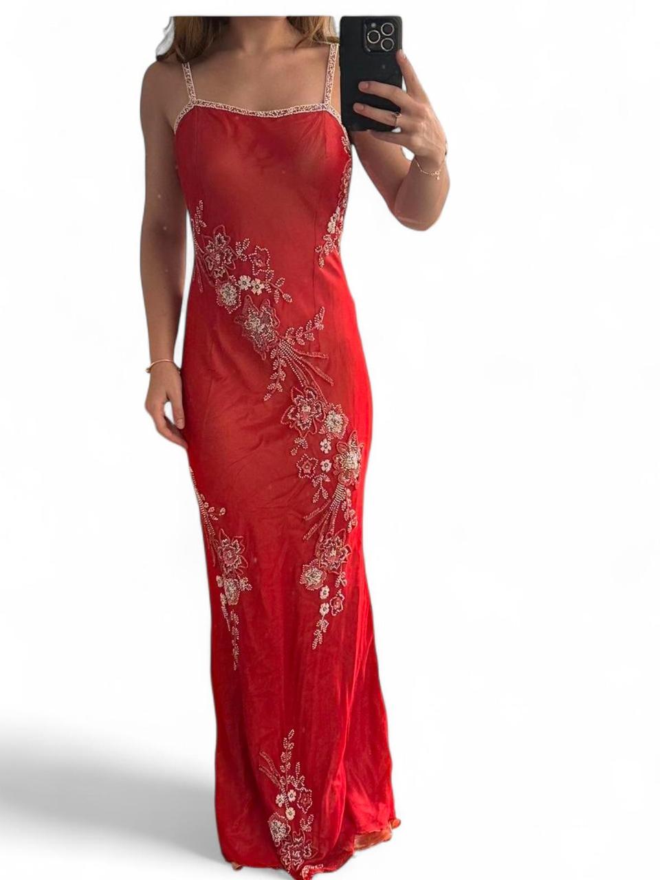 Scala Women's Slip Dress - Red - M – Fiery Orange… - image 1