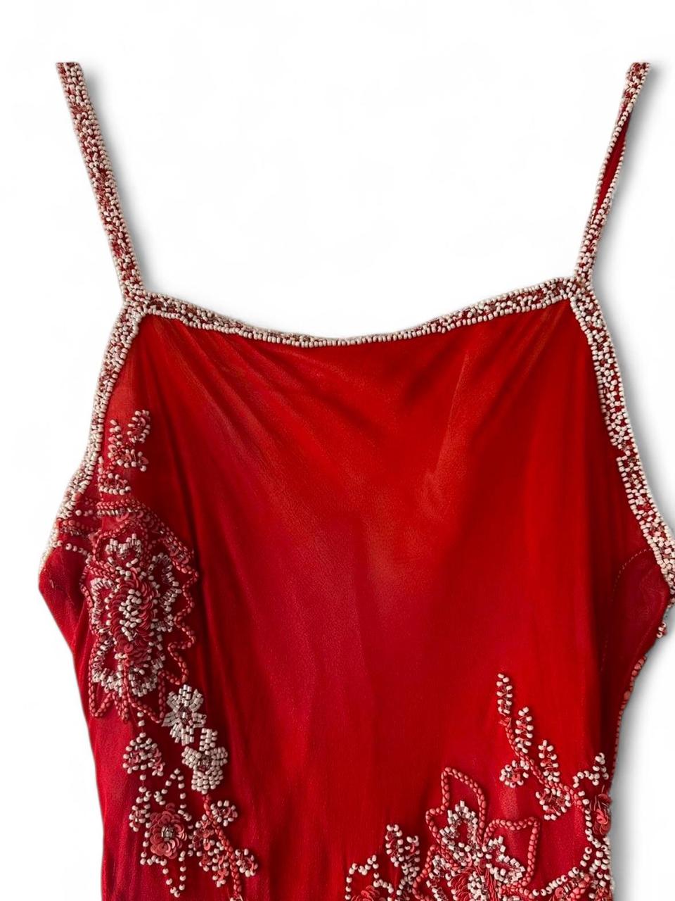 Scala Women's Slip Dress - Red - M – Fiery Orange… - image 6