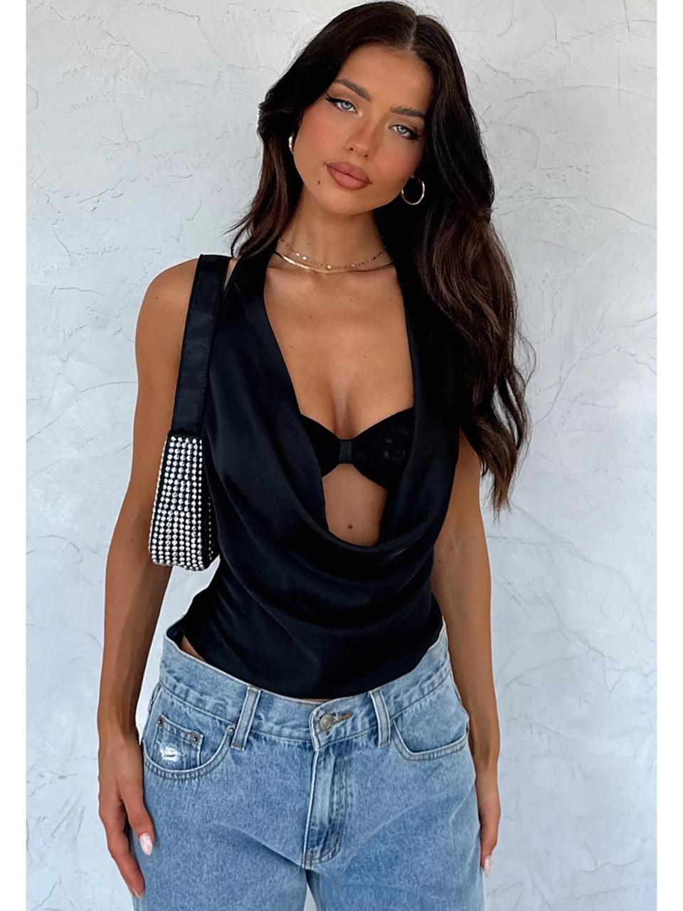 WFB black halter top - brand new. never worn tags... - Depop