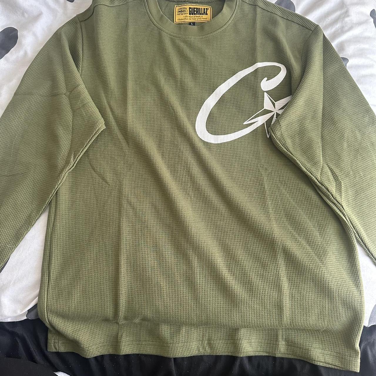 Corteiz C starz waffle longsleeve tee khaki Large | Depop