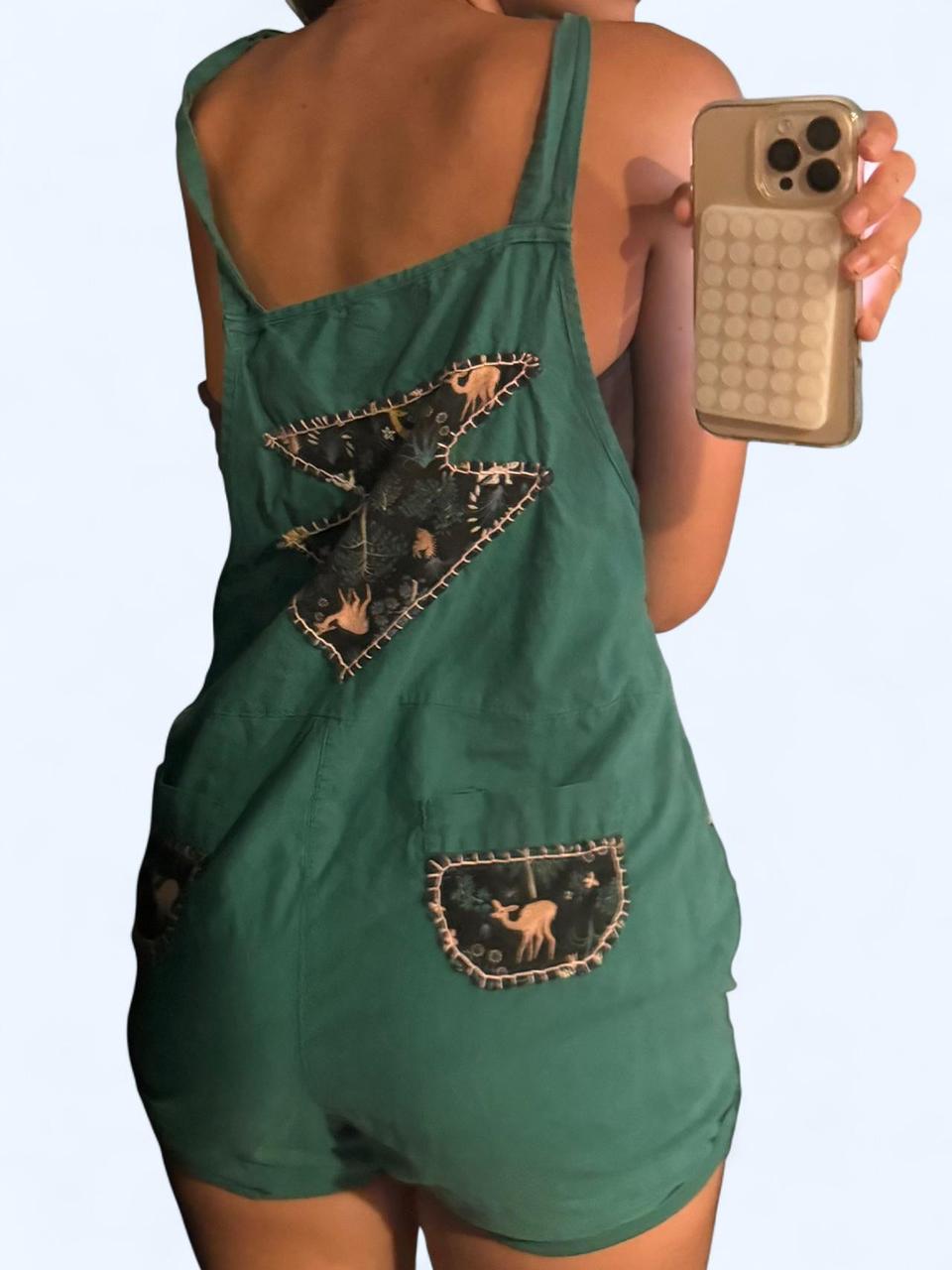 Women's Romper - Green/Multi - 4 – Green patchwor… - image 3