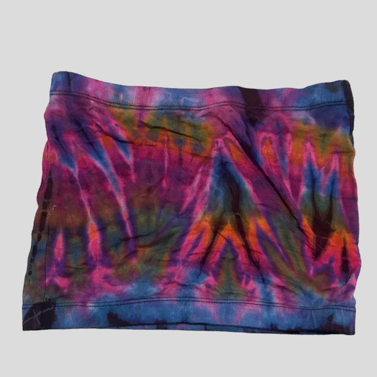 90s tie dye tube top - multicoloured #hippie #tiedye... - Depop