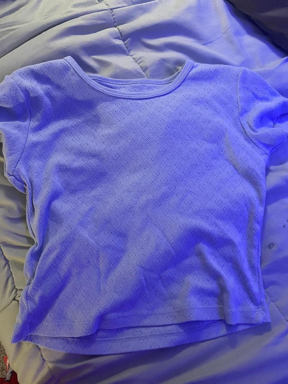 Brandy Melville Women's Blue T-shirt
