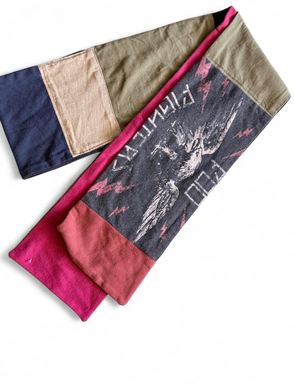 Women's Scarf - Multi – Vintage Patchwork Graphic… - image 5