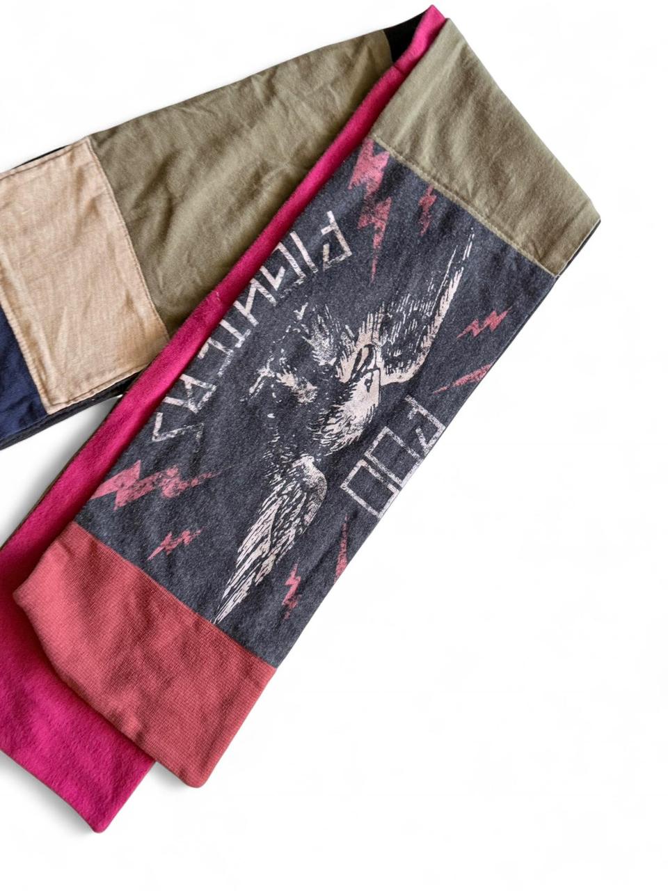 Women's Scarf - Multi – Vintage Patchwork Graphic… - image 2