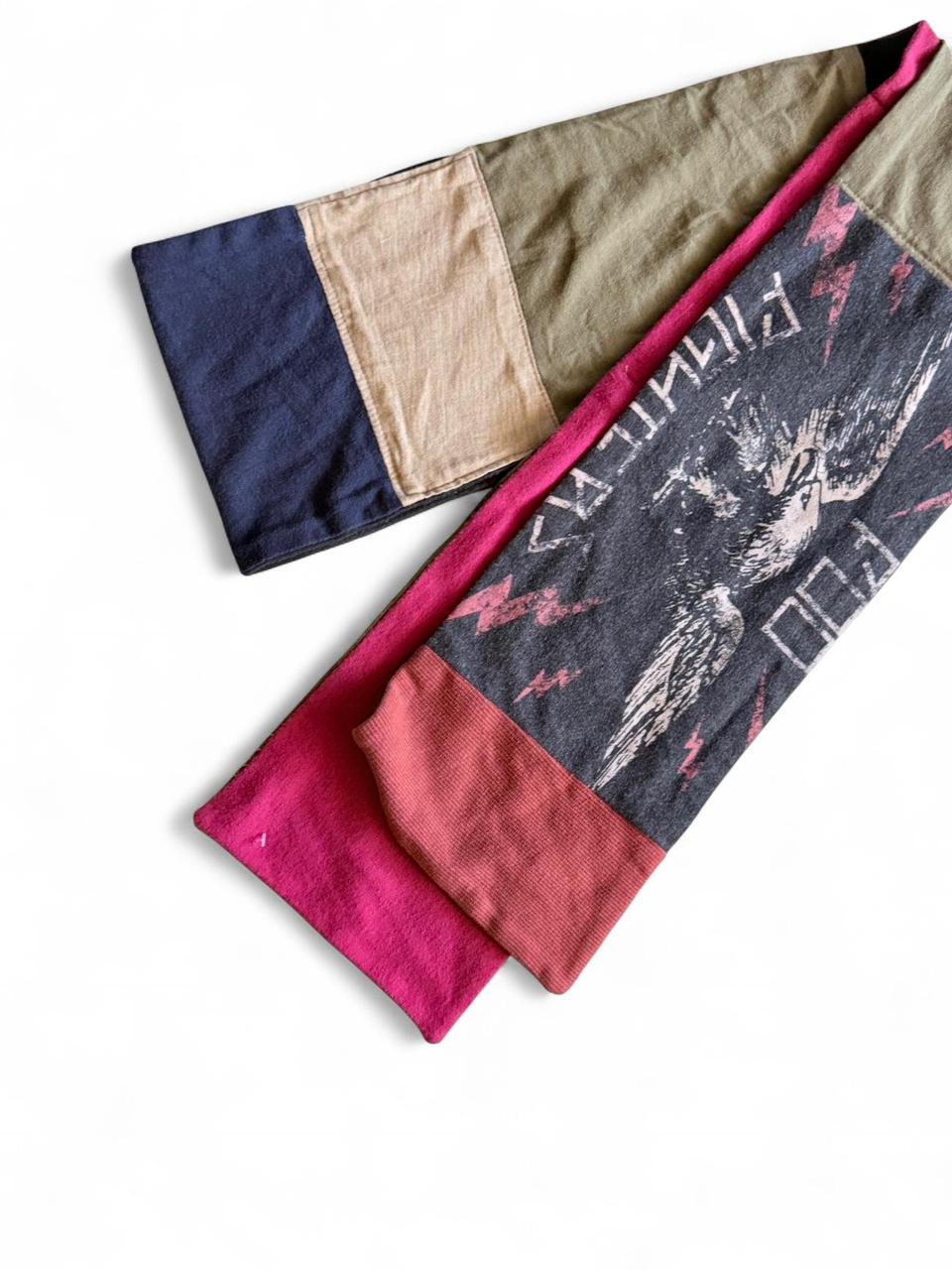 Women's Scarf - Multi – Vintage Patchwork Graphic… - image 4